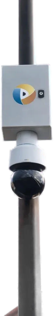 NOMADCAM : coffret autonome et caméra dôme sur mât